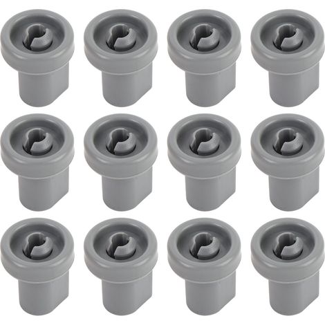 Kit de rouleaux inférieurs pour lave-vaisselle, 12 pièces, pièces de rechange flexibles en PP durable et haute résistance. (1/5)
