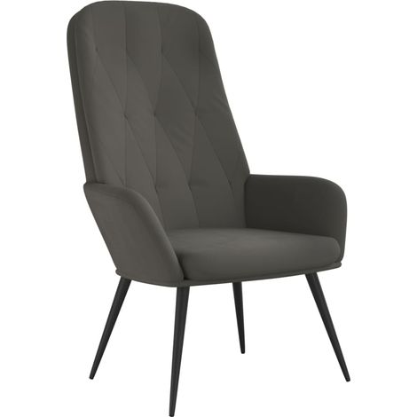 Poltrona lounge dal design moderno divano poltrona in velluto grigio scuro DEC026700