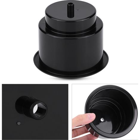 Porte-gobelet/bouteille/canette universel en plastique noir avec trou de drainage intégré, idéal pour les bateaux, camping-cars et yachts. (1/5)