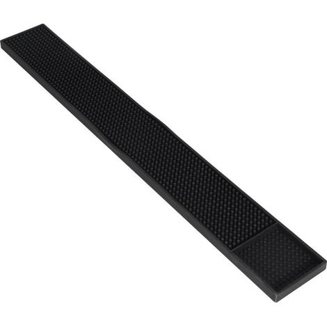 Tapis de drainage pour assiettes, 60x8x1 cm, noir, tapis de drainage antidérapant avec couche imperméable (1/2)