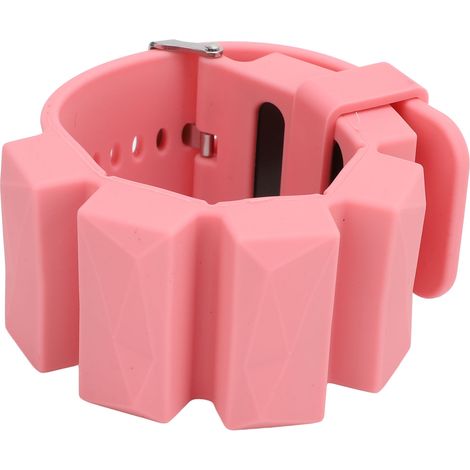 Bracelet lesté en silicone épais, ajustable, pour la course à pied et l'entraînement physique en extérieur (rose). (1/5)