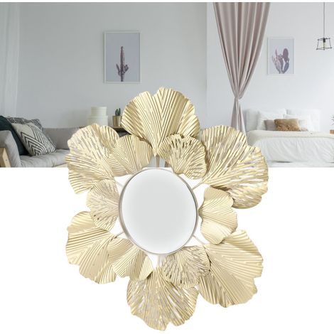 Espejo de pared Ginkgo – Estilo minimalista moderno – Decoración duradera y colorida para salas de estar y dormitorios. (1/5)