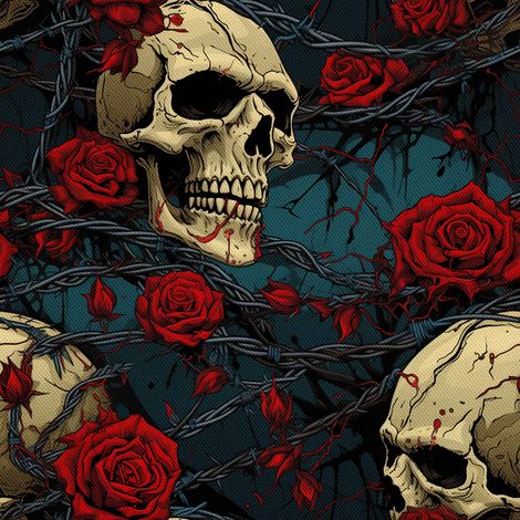 Tela Oxford decorativa para exteriores - Motivo de calavera I DX4084 (1/5)