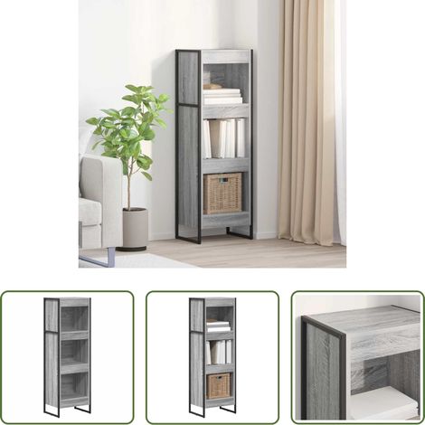 Holzregal - Bücherregal Graues Sonoma 80 x 30 x 155 cm Holzwerkstoff (1/5)