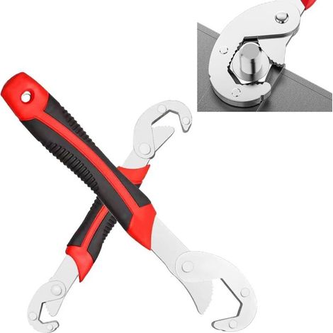 Clé Universelle, Clé À Molette, Kit de Clés Universelles, Clés Réglables Serre Ecrou, Convient à la Plupart des Types de Réparations Domiciliaires et aux Travaux Professionnels, 2 Pièces (1/3)
