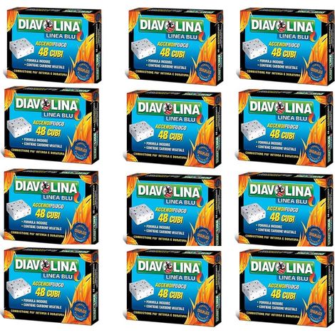 DIAVOLINA ACCENDIFUOCO 48 CUBETTI ACCENDIFUOCO PROMO 12 CONFEZIONI