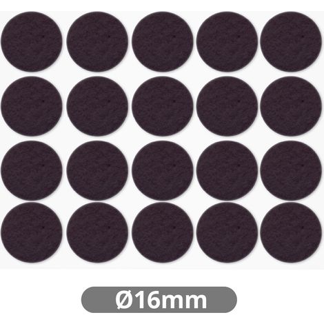 Set 20 fieltros adhesivos redondos Ø16mm Marron GSC 003802757 (1/3)