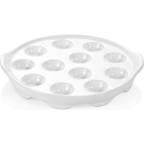 Assiette à escargots porcelaine 12 trous Ø 20 cm lot de 6 - Was Germany (1/2)