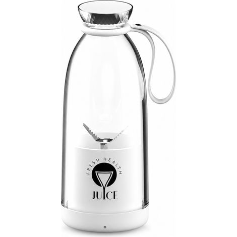 Blender Électrique Portable Blanc 500 ml à 6 Lames pour Smoothies, Jus et Glace Pilée (1/5)