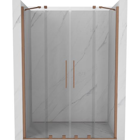 Mexen Velar Duo porte de douche coulissantes 150 cm, transparent, cuivre brossé - 871-150-000-02-65 (1/5)