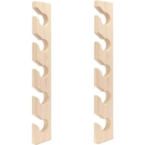 Organisateur Mural 2 Pièces Porte-Casquettes en Bois Support Vertical pour Chapeaux