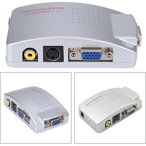 TRADE SHOP - Convertitore Adattatore Video Da Vga Femmina A Rca S-video Vga Femmina Qy-v01 - (1/5)
