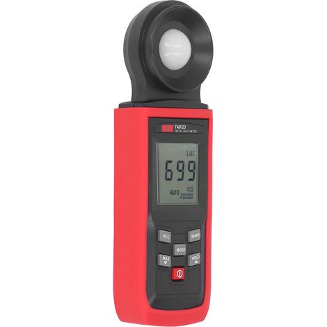 Digitales Präzisions-Luxmeter, Messbereich 0–200000 lx, hintergrundbeleuchtetes LCD-Display, schwarz, für Innen- und Außenbeleuchtung (1/5)