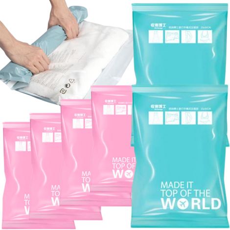 SET DI 6 SACCHETTI SOTTOVUOTO, 2 MISURE PER INDUMENTI (1/5)