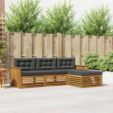 Teenpull – Outdoor-Sofagarnitur Natur und Anthrazit 249,5 x 162,5 x 73 cm (1/5)