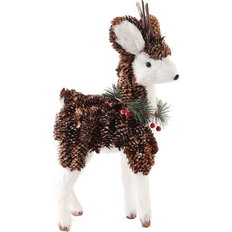 Figurine de renne Noël mignonne et raffinée de table pour décoration de vitrine fête simulée (1/4)