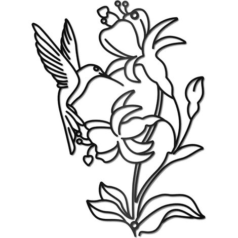 50 cm Décor mural métal noir lotus, décoration murale pour maison élégante (1/5)
