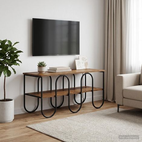 vidaXL Soporte de TV 100 x 40 x 50 cm Madera envejecida (1/5)