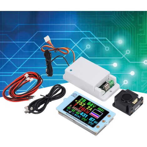 Voltmètre/ampèremètre/thermomètre/capteur/coulombmètre sans fil à écran couleur VAC8910S avec gestion de batterie 500 V 300 A (1/5)