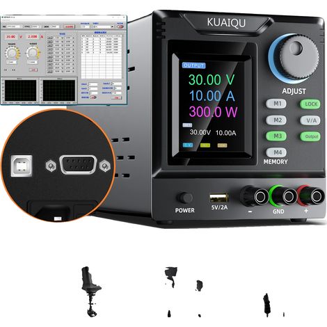 Fuente de alimentación CC programable, conectividad USB, SPPS-D 30V 10A (1/2)
