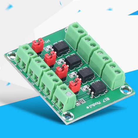 Carte d'isolation de tension à 4 canaux avec optocoupleur 817, module adaptateur de commande de tension, module de pilotage, module d'opto-isolation, 3,6-30 V (1/5)