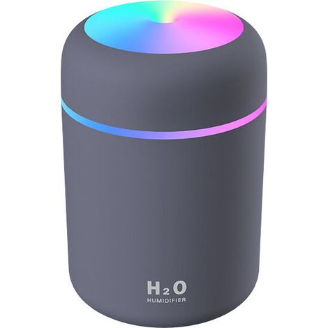 Humidificateur d'Air, Mini Humidificateur Ultrasonique avec 2 Mode Brume Réglable, Arrêt automatique et Veilleuse Colorée, USB Humidificateur Portable pour Auto Maison Bureau Chambre(Bleu) (1/4)