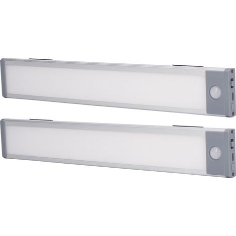 Lot ultra-fin 90LED lampes à détection humaine, 2 pièces, rechargeables USB sans fil, 3 modes (blanc, chaud, mixte), certifié CE/FCC, batterie intégrée, bandeau lumineux pour placard. (1/5)