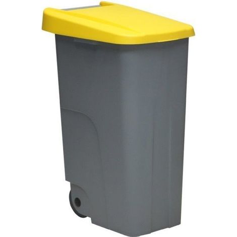 Contenedor de Basura  Eco 110 Litros Tapa Amarilla