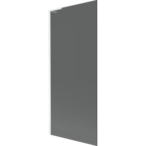 Mexen Next L Badewannenabtrennung 1-flügelig 80 x 150 cm, Graphit, Weiß - 895-080-000-03-40-20 (1/5)