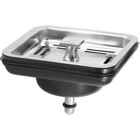 Bouchon Crepine Evier Carre Acier Inox (1/4)