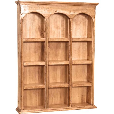 Landhauswandschrank aus massivem Lindenholz natur L54xPR12xH72 cm. Made in Italy (1/4)