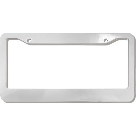 Cadres de plaque d'immatriculation en alliage d'aluminium, cadre de voiture à 2 trous 12.26.291.18 pouces pour véhicules américains avec vis et boucle-argent (1/5)
