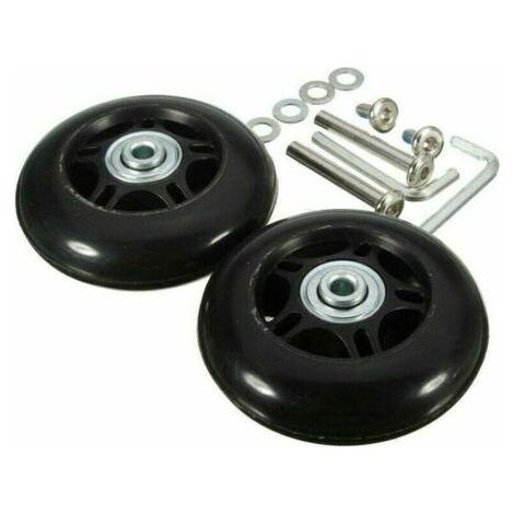 ALLIANDISLot de 2 Roues de Rechange pour Valise avec essieux Noir 40mm18mm roue universelle pour valise,DEBUNS (1/4)