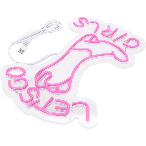 Décoration murale lumineuse LED « Let's Go Girls Boot » (Bottes de filles) pour enterrement de vie de garçon/garçon, accessoire photo (1/5)