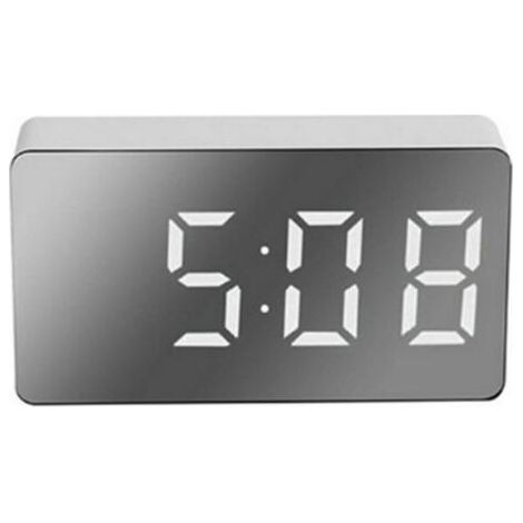 LED miroir réveil numérique réveil multifonctionnel Mini réveil électronique pour chambre salon bureau (1/5)