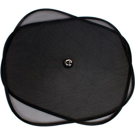 pare-soleil latéraux pliables micro-perforés noirs à trois couches pour protéger l'intérieur de la voiture du soleil. 100% polyester de haute qualité. (1/2)