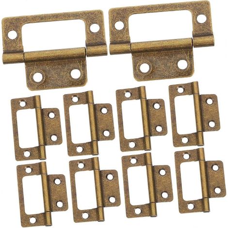 Didiseaon Lot de 12 charnières robustes pour portes de placard pliantes, style vintage antique (1/5)