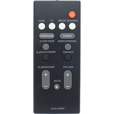Control remoto de repuesto FSR78 ZV28960 para barra de sonido Yamaha ATS-1060, ATS-1070, ATS-2070, YAS-106, YAS-107, YAS-207, YAS-CU207, NS-WSW42, YAS-108, ATS-1080, YAS-408, AT-S-4080