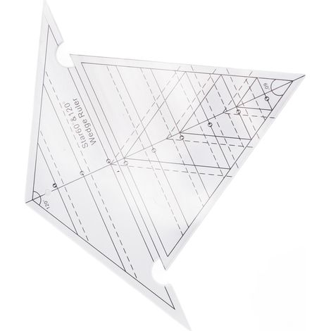 Wiederverwendbares, transparentes Acryl-Quiltlineal mit 60°- und 120°-Teilung für DIY-Quiltprojekte. (1/5)