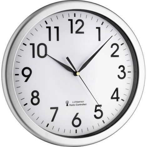 TFA Dostmann 60.3519.02 Reloj de Pared Plateado 30,8 cm