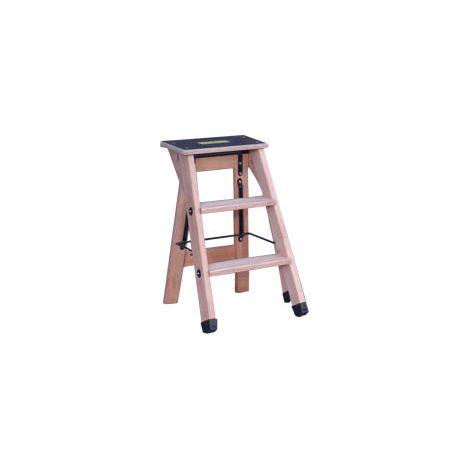 Scaletta professionale in legno 2 gradini + ripiano OUTIFRANCE