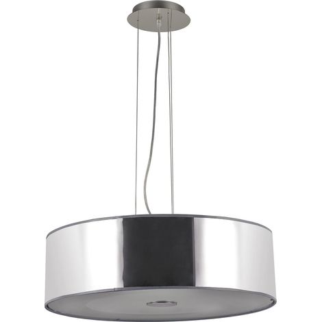 Lámpara Colgante Viggiu, Estructura de Vidrio, Fabricado en Italia, Plata
