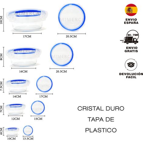 Cristal Redondo Hermético con Válvula 13,5cm 400 cc (1/5)