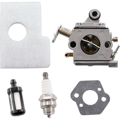 Carburateur avec Filtre à air Bougie d'allumage pour Stihl 017 018 MS170 MS180 MS 170 MS 180 tronçonneuse Remplace ZAMA C1Q-S57A 1130 120 0603 (1/5)