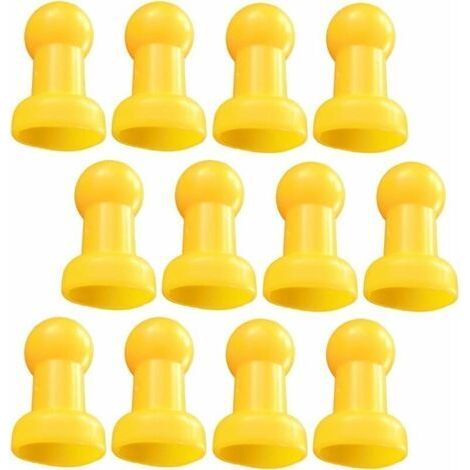 12 x Bouchons de Trampoline Capuchons de Poteau Accessoires de Trampoline 8x5cm Jaune - (1/4)