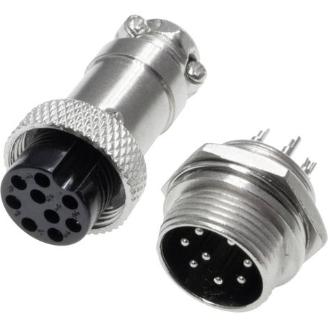 Pollin 453558 Connecteur rond embase femelle, mâle Nombre total de pôles: 9 1 set D733482 (1/4)
