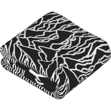Überwurfdecke mit abstraktem Wellenmuster – Weiche Flanell-Sofa- und Bettdecke, leichte Kuscheldecke für Klimaanlagen, 127 x 102 cm (1/5)