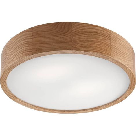 Lamkur Round Plafoniera cilindrica rovere, 2x E27 (1/5)