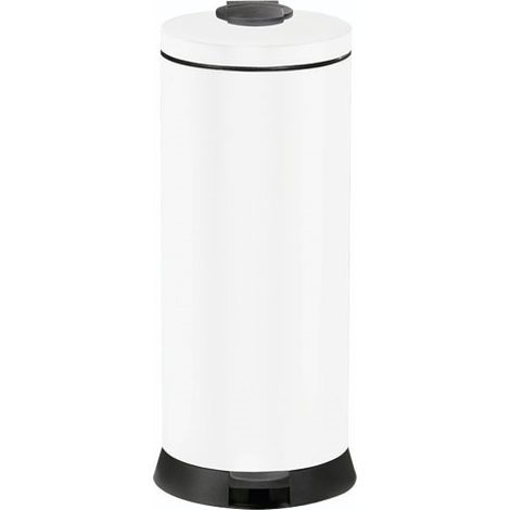 Poubelle à pédale 30l blanc - Rossignol - 94024 (1/2)