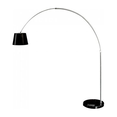 Lámpara de pie LED curva V-TAC con portalámparas E27 (máx. 60 W), color negro, altura: 196 cm